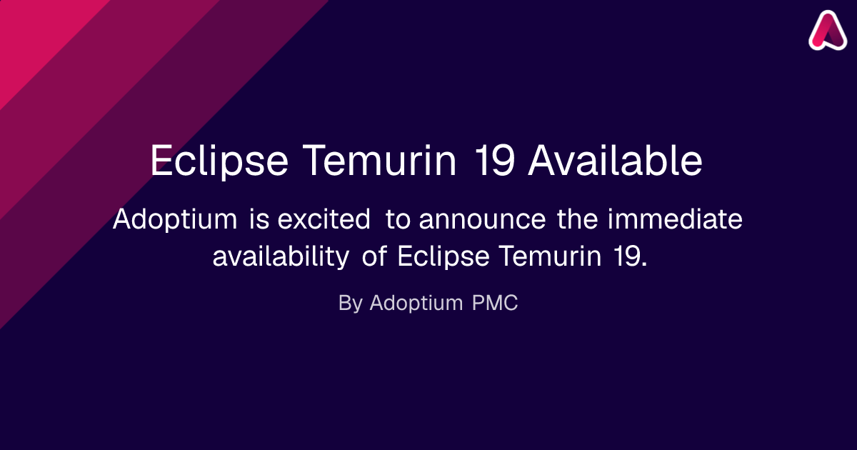 Eclipse Temurin 19 Available
